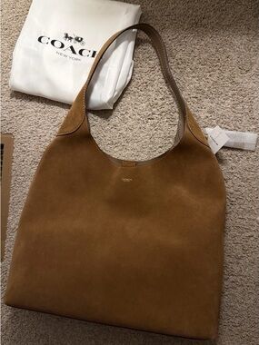 COACH Suede Brooklyn 39 in Chestnut Brown